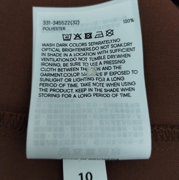 GU Global Men's Brown Polyester Button Down Casual Dress Shirt - Size L - Picture 10 of 11